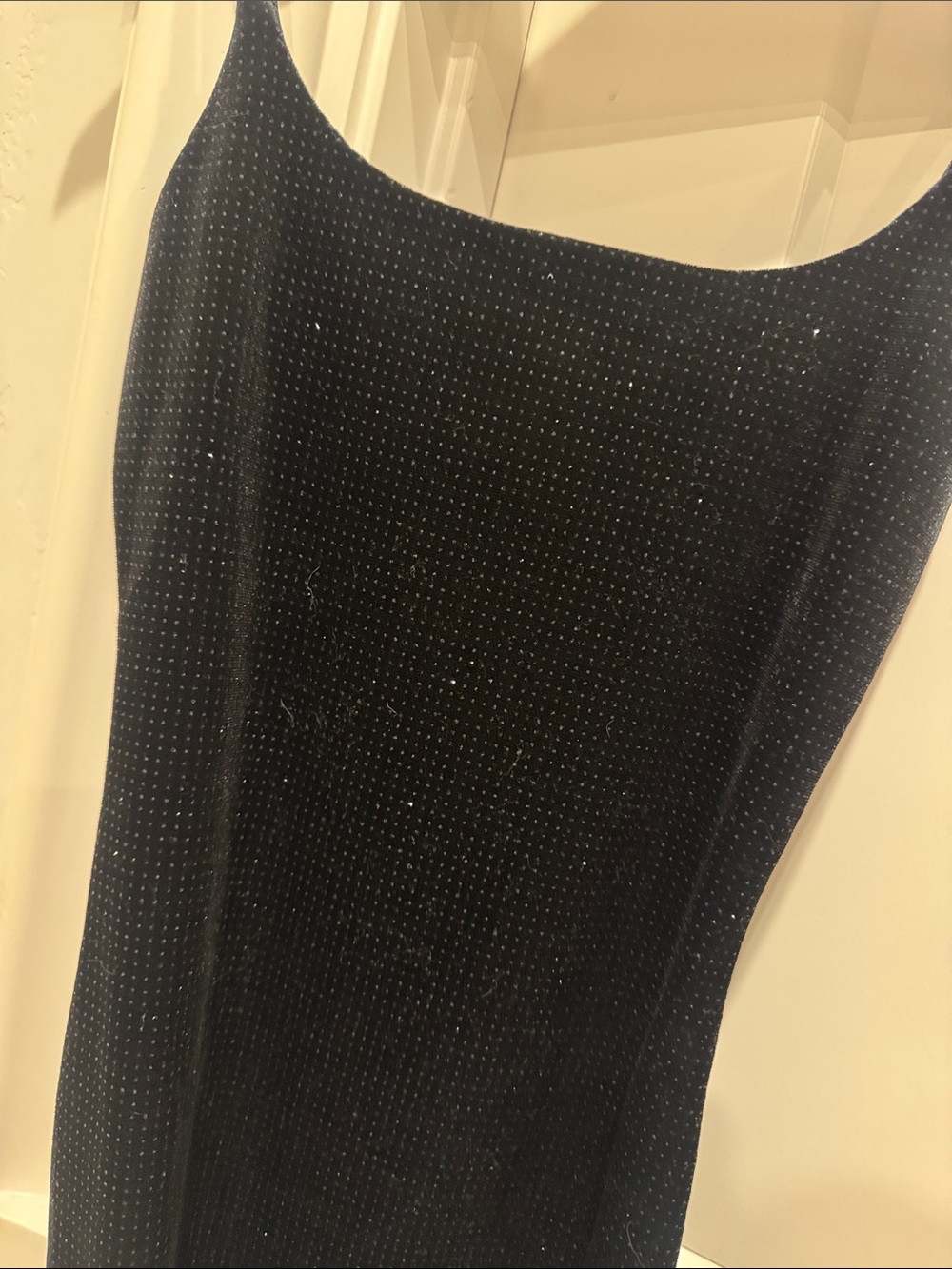 Windsor Black Sparkle Strapless Slip Dress